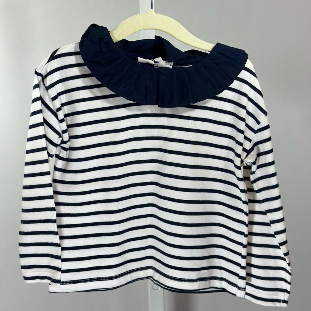JACADI - Girl Sailor with Scalloped Collar T-Shirt